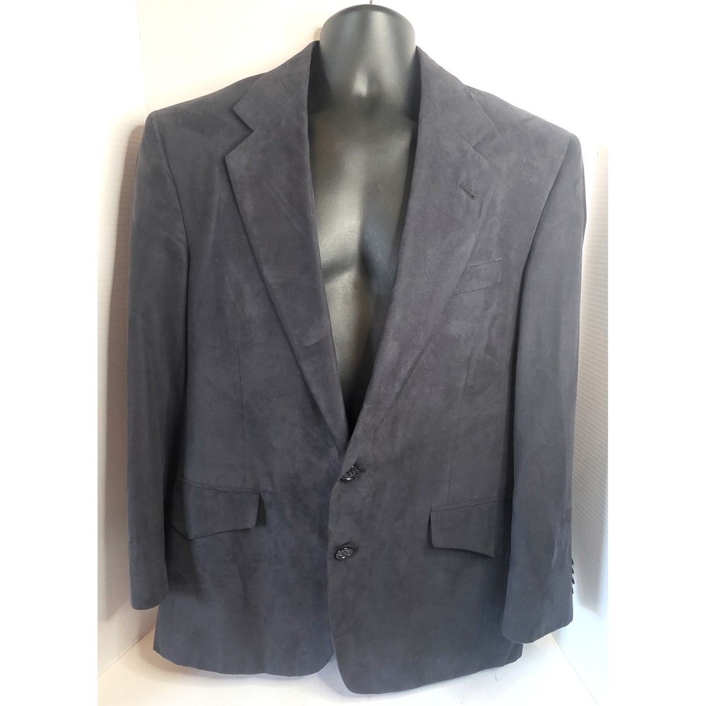 Pinto Ranch Western Cut Microfiber Faux Suede Blazer Sport Coat Black 38R